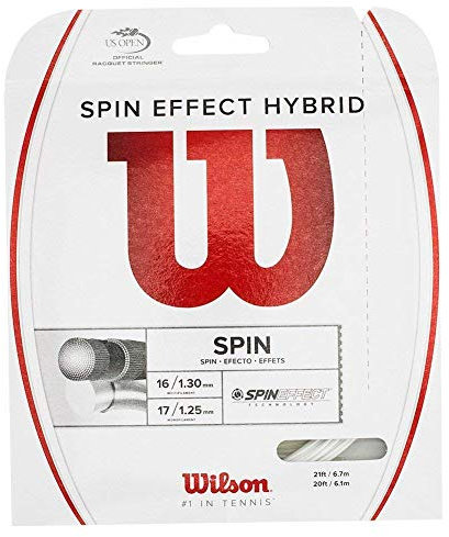 Wilson Spin Effect 16 g Multifilament/17 g Co-Poly Hybrid Tennissaiten Set 2 St ck (beste Hybrid-Kombi-Saite f r Haltbarkeit und Spin)