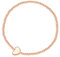 MetJakt Sleek 2,5 mm Elastische Perlen 18K Gold Plated Sterling Silber Classic Stretch Armband Verschiedene Anhänger (Herz Link, Gelb Vergoldet Sterling Silber)