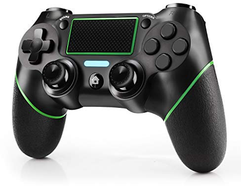 Etpark Mando para PS-4, Mando Inalámbrico Mando Bluetooth Compatible con PS-4/Pro/Slim/PC, Gamepad Jostick con Doble Vibración, Turbobotón, Giroscopio De 6 Ejes, Panel Táctil, Audio Jack