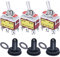 Taiss / 3 Stücke Kippschalter Generisches Hochleistungs 20A 125V EIN/EIN 6 Terminals 2 Position DPDT Wippschalter + 3 Stücke wasserdichte Abdeckung KN3C-202