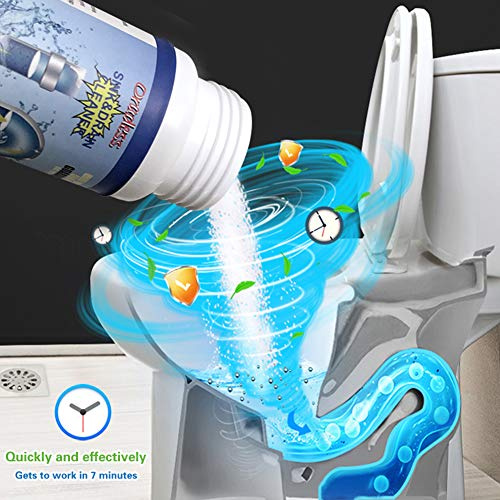 Kuizhiren1 Puissant nettoyeur d'évier et de canalisation, 2 pièces de nettoyant pour toilettes - Agent puissant de dragage de tuyaux en poudre pour égout de cuisine et toilettes