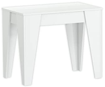 Skraut Home – Ausziehbarer Konsolentisch bis 140 cm – Maße geschlossen: 74 x 90 x 54 cm – Modell TM – Widerstandsfähiges Material – Weiß – Ideal für Ihr Esszimmer, Wohnzimmer oder Arbeitszimmer