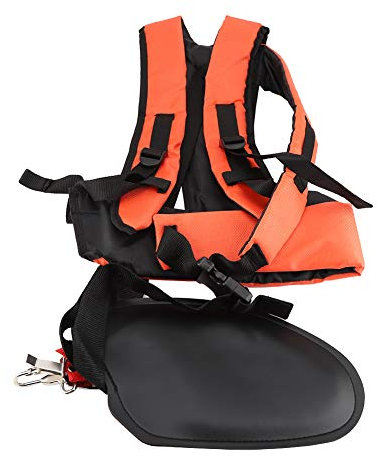 Trimmer Harness Strap, Double Shoulder Strap, Adjustable, for Heavy Trimmers and Brush Cutter, for Men and Women, of Hard Nylon, for Brush Cutter Garden Lawn, Orange