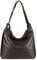 ITALYSHOP24.COM OBC Damen Tasche Rucksack 2 in 1 Umhängetasche Schultertasche Umhängetasche Daypack Leder Rucksacktasche Shopper Backpack Freizeitrucksack (Dunkelbraun (echtes Leder))