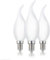 hellum LED Glühbirne E14 3er Set, kerzenform, Kerzen-Windstoß Glühbirne E14 LED Glühlampe warmweiß, 250 lm, Leuchtmittel 2,5W LED, entspricht 25-Watt, 2700 Kelvin Warmweiß matt 207408