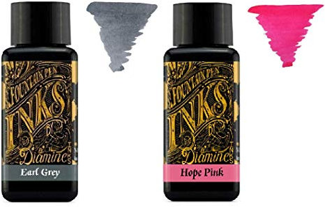 Diamine - 30ml Fountain Pen Ink 2 Pack - Earl Grey & Hope Pink