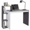 BAKAJI Scrivania con Libreria 4 Ripiani Tavolo da Lavoro Porta Pc Computer Struttura e Piano in Legno MDF Arredamento Casa Ufficio Cameretta Dimensioni 110 x 90 x 40 cm (Grigio)