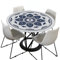 Morbuy Tischdecke Outdoor Rund 150 cm, Elastisch Rund Abwaschbar Tischdecken Wasserabweisend Lotuseffekt Garten Tischdecke Mandala Table Cloth, Ideal für 130cm-140cm