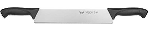 Sanelli Linea Skin Coltello Formaggio 2 manici, Acciaio Inox, Nero, Lunghezza lama 30 cm.