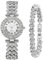 Luxury Quartz Chain Bracelet Watches Women Crystal Diamonds Dress Female Waterproof Wristwatch, Silver,