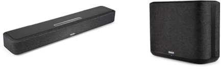 Denon Home Sound Bar 550 kompakte Heimkino Soundbar mit Dolby Atmos, DTS:X & Home 250 Multiroom-Lautsprecher, HiFi Lautsprecher mit HEOS Built-in, Alexa integriert, WLAN, schwarz