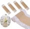 JIUERYY Spitze natürliche Jute Tischläufer Hochzeit Dekoration-30 * 275CM, 5 Pack