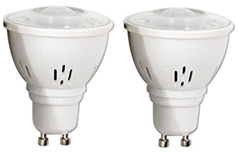 YSSMAO 2pcs GU10 PIR Motion Sensor LED Light Bulbs 3W 220-240V AC for Ceiling Downlight Passage Corridor Walkway White Light