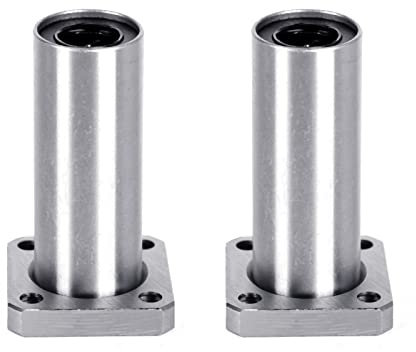 Ruimou 2 Stück LMK12UU Längermodell Quadratisches Linearlager-Schiebe-Einheit (12 mm Innendurchmesser) für CNC-Maschinen, 3D-Druckerteile