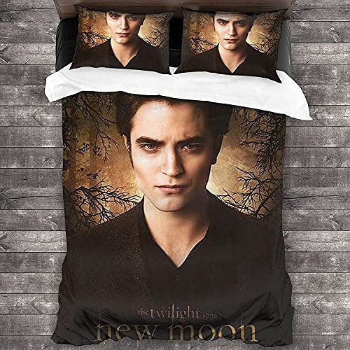 ANSSON Bettwäsche 135x200cm Twilight Bettbezüge mit 2 Kissenbezug 80x80cm Mikrofaser Kinder Bettwäsche-Sets Mit Reißverschluss (Twilight1, Single 135x200)