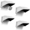 (Housse De Caméra De Surveillance CCTV)Boîtier De Protection Résistant Aux Intempéries, Protection Solaire, Protection Contre La Pluie pour Caméras Bullet Et Dome (ABS Blanc 4 pièces)