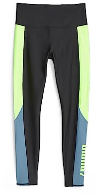 PUMA Damen Puma Fit Eversculpt Color Block Hw 7/8 Tight Strumpfhose, Black Speed Green, XL EU