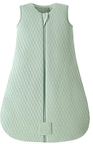 Yoofoss Schlafsack Baby Baumwolle 2.5 TOG Warm Winterschlafsack Weich Babyschlafsack Neugeborene im 12-18 Monaten Perfekte für Winter Grün