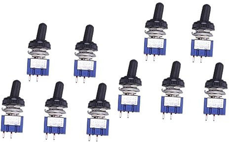 ULTECHNOVO 2 Pezzi 5 On/off Mini Piccolo Interruttore A Leva Per Uso Industriale 125vac 6a/250vac 3a