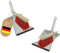 Novaliv 2X Kehrblech Set Kehrblechgarnitur Handfeger ELASTONBORSTEN und Kehrblech mit Gummilippe Silber verzinkt Kehrblechbesen zum Aufkehren Handkehrset Kehrblechset Kehrschaufel Feger und Kehrblech