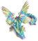 Flavery 3D Printed Dragon - 18 inch Flying Dragon with Wings, Articulated Winged Crystal Fidget Toy, Home Decor, Birthday Gift, Desk Pet - M Rainbow