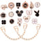 Tomtary Shoe Charms 18Pcs Crystal Bling Chain Decoration Charms for Charms Luxury Rhinestone Pearl Bear Love Lucky Clover Designer Jewelry Accessories for Women Girls Adults Gifts