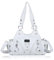 Angel Kiss Kleine Hobo-Umhängetaschen für Damen, Vagen, Leder, mehrere Taschen, Tragetasche mit Reißverschluss, Weiss/opulenter Garten