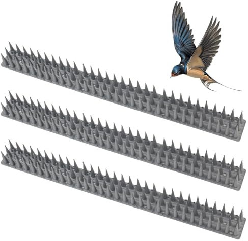 CAREDGO 20 Pcs Ahuyentador de Palomas 8.6 Metros Pinchos Anti Gatos Anti Palomas Balcon Tira de Pinchos Antipajaros Exterior Ahuyentador de Gatos Espanta Palomas Balcon Pinchos contra Gatos Palomas