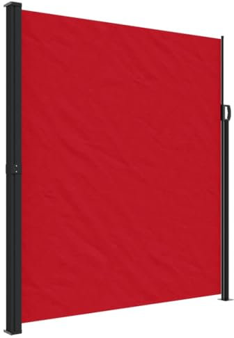 vidaXL Auvent Latéral Rétractable, Brise-Vue de Jardin, Écran de Protection, Écran de Balcon Terrasse Arrière-Cour Extérieur, Rouge 220x500 cm