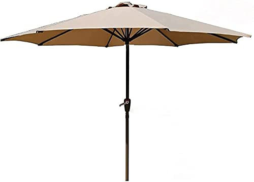 FRALHQFL Garden Parasol Beach Umbrellas round Courtyard Umbrella for Beach Balcony Pool Lawn Bbq Deck Camping, Garden Patio Umbrella with 210607/Brown/2.5 * 2.7M