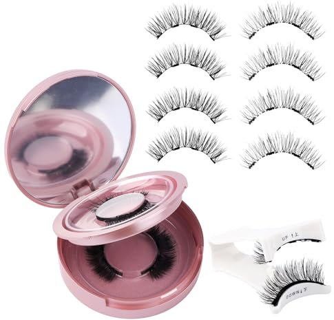 FADVAN Faux Cils Magnetique 3D Effect Magnétiques Naturel Extension Cils Magnetique Sans Colle, Faux-Cils Magnetic Reutilisable(24P+KS01)