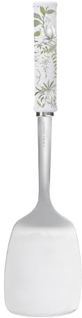 Laura Ashley Stylish Stainless Steel Spatula - Ceramic Handle, Heat-Resistant & Dishwasher Safe Turner - Ergonomic Spatulas for Cooking, Flipping Pancakes, Burgers, and More - Sage Parterre