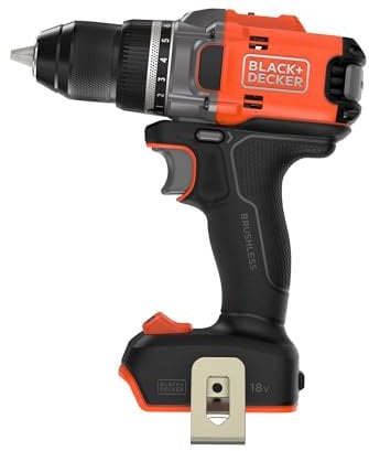 BLACK+DECKER Trapano avvitatore BRUSHLESS 18V, coppia 50Nm, 2 velocità, luce LED, senza batteria o caricabatteria, BLD682XN-XJ