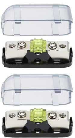 OTOTEC Lot de 2 Mini Porte-fusibles ANL pour Audio de Voiture 23 X 20 Mm Porte-fusible en Métal avec Fusible 100 A pour Chargeurs Électroniques Et Électriques