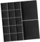 SOLUSTRE 20st Auto Bodenmatte Dual-Lock-Verschluss Befestigungsstreifen Doppelseitiges Klettband Klettstreifen Mit Klebstoff Hochleistungsklebeband -Patches Black Nylon