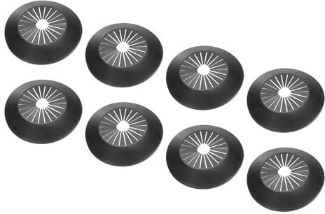 PATIKIL Rohrabdeckung Rohrmanschette Dekoration für 1,18-2,17 (30-55mm), 8 Stück Flansch Wasserrohr PP Kunststoff Armaturen-Abdeckung Rosetten für Heizkörperrohre Wandrohrrohr, Schwarz