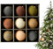 12 Stück Samt-Weihnachtskugeln, 8cm Beflockter Hängeschmuck-Set für Baum-Dekorationen