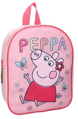 mybagstory - Rucksack für Kinder, Mädchen, Rosa, Peppa Pig – Kinder – Schule – Kindergarten – Kindergarten – Krippe – Schulranzen Mädchen – Größe 29 cm – verstellbare Träger – Geschenkidee, Peppa