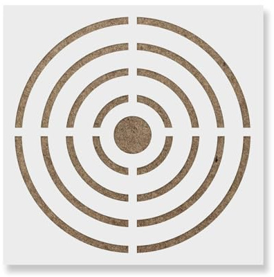 Bullseye Target Stencil - Craft Airbrush Painting Wall Art Decor DIY Template 7.5 Mil Mylar Plastic Reusable