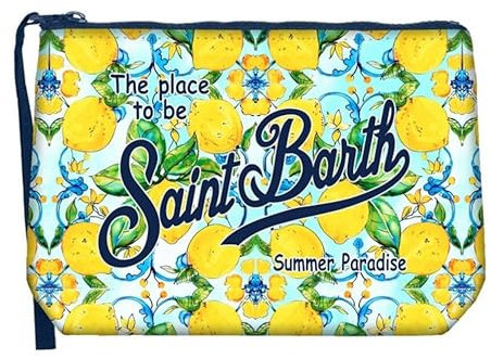 MC2 SAINT BARTH POCHETTE ALINE IN SCUBA CON STAMPA MAJ LEMON - UNI