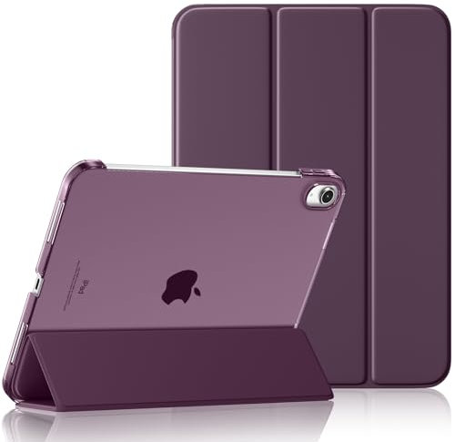 Maledan Coque pour iPad 10 11 EME Génération A16 (2022/20225 10.9/11 Pouces) Housse, Mince Protect Étui Arrière Translucide pour iPad 11ème/10ème Gén, Réveil/Sommeil Auto, Baies Violet