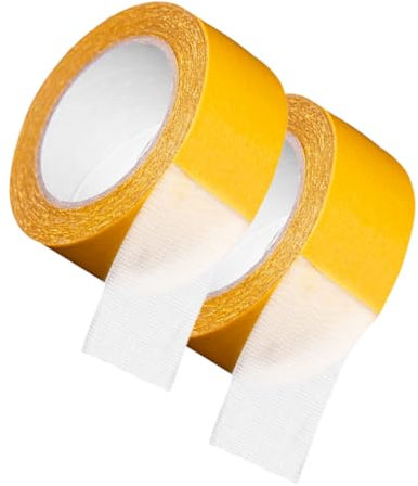 CIYODO 2 Rollos Adhesiva Doble Cara Resistente de Montaje Removible para Decoración y Sujeción de Alfombras Pack