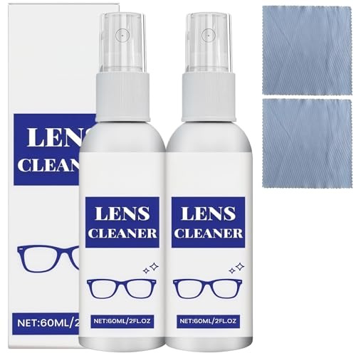 XingBin 2PCS Anti Fog Spray for Swimming Goggles & Glasses,Anti Fog Spray for Glasses,Glasses Cleaner Spray for Lenses,Long-Lasting Anti-Mist Spray, Safe & Easy Lens Cleaning Spray