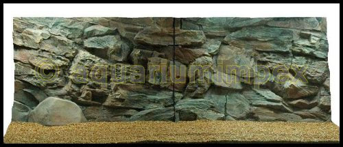 3D Aquarienrückwand 150x50 Rock