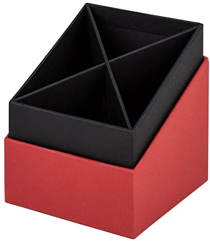 Rössler Papier 1331452360 - S.O.H.O. Stifteköcher, 86 x 86 x 100 mm, Rot, 1 Stück