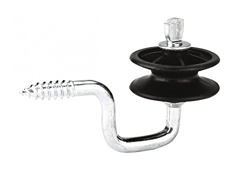 Kerbl 25 Stück Eckisolator mit Rolle Weidezaunisolator mit 7mm Stütze für Litze Seil