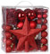 Deuba® Palline per Albero di Natale Set 77pz con Puntale Lucide Opache Ø 3/5/7 cm Decorazioni Addobbi Natalizi