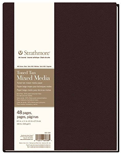Strathmore Kunstjournal, gebunden, Papier, Getöntes Hellbraun, 8.5x11