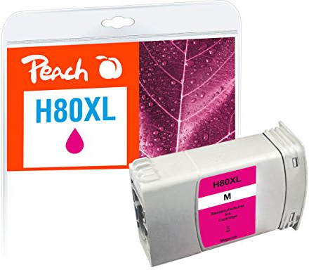 Peach H80 Druckerpatrone XL Magenta ersetzt HP No. 80XL M, C4847A für z.B. HP DesignJet 1050 C, HP DesignJet 1050 C Plus, HP DesignJet 1055 cm, HP DesignJet 1055 cm Plus