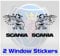 Scania Fensteraufkleber - LKW Scheibe Glas Windschutzscheibe Fahrerhaus Griffin